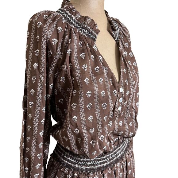 Veronica Beard Brown Floral Mini Dress - Picture 3 of 10